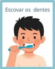 Card do kit: escovar os dentes